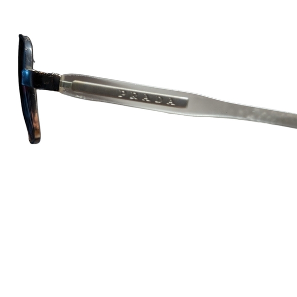 PRADA Y2K Era Sunglasses SPR 54E 1AP-1Z1 Transparent, Silver Accents - Picture 4 of 16